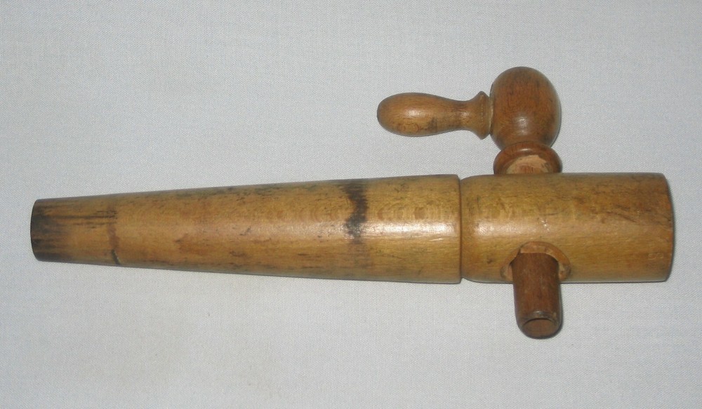 Vintage 8.5 Inch Wooden Tap Spigot for Beer Wine Whiskey Barrel Keg 2-Piece Set