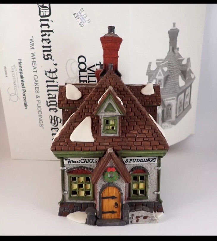 Department 56 Dickens Village Wm Wheat Cakes & Puddings Collectible