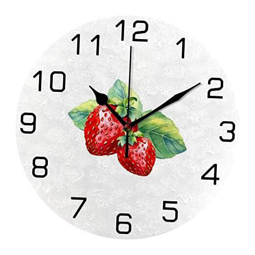 Wall Clock Non-Ticking Desk Clock 10 Inch PVC Round Silent Wall Clock Battery