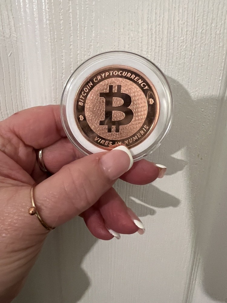 NEW 1 OZ GOLDEN STATE MINT BITCOIN CRYPTOCURRENCY .999 COPPER ROUND COIN-image