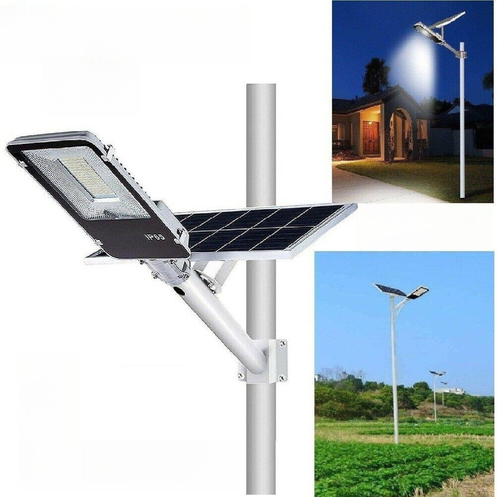 2000W 990000LM Solar LED Street Light Dusk to Dawn Outdoor Road Lamp Commercial