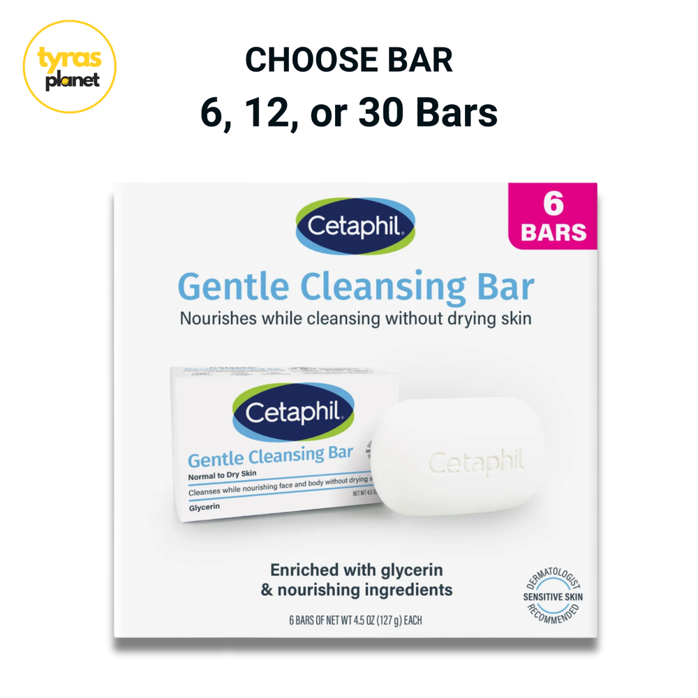 Cetaphil Gentle Cleansing Bar 6-Pack or Bulk 12-30 Bars