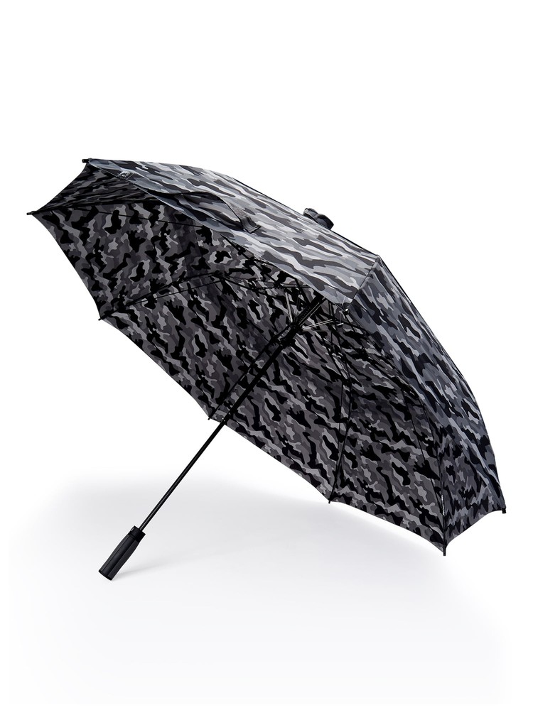 Misty Harbor Automatic Open Two Person Rain Umbrella Black Camo