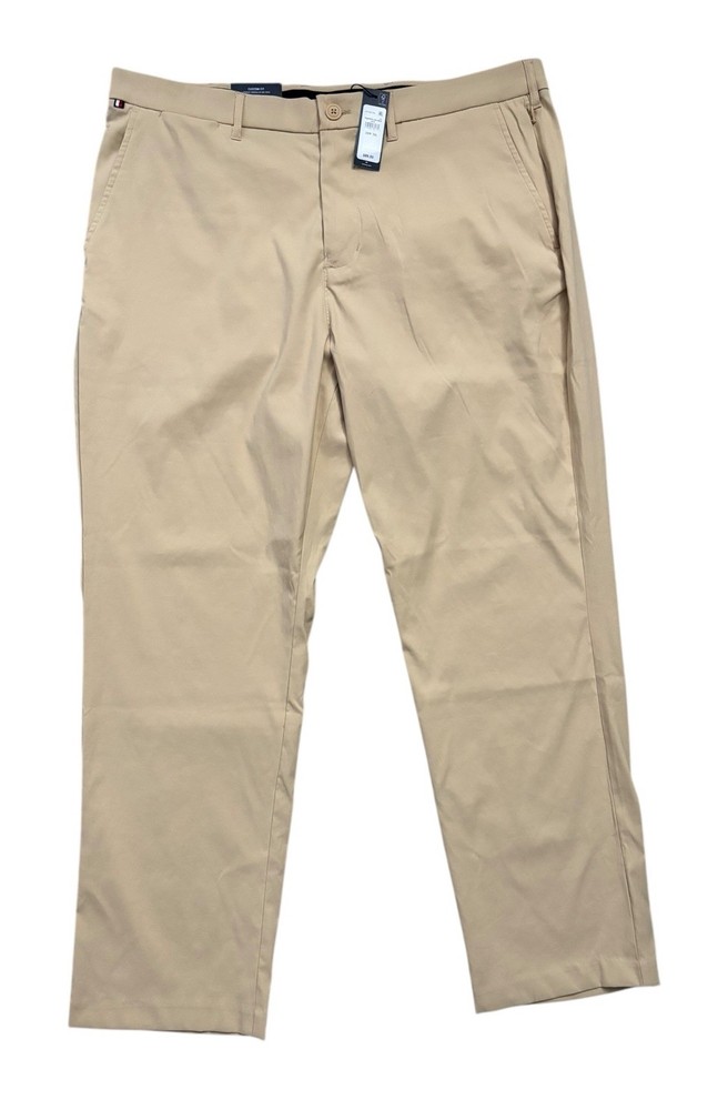 NEW Tommy Hilfiger Pants Mens 38x30 Peach Beige The Flex Custom Fit Sweat Wick