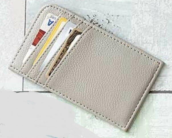 Slim Grey RFID Blocking Credit Card & Cash Wallet  -image