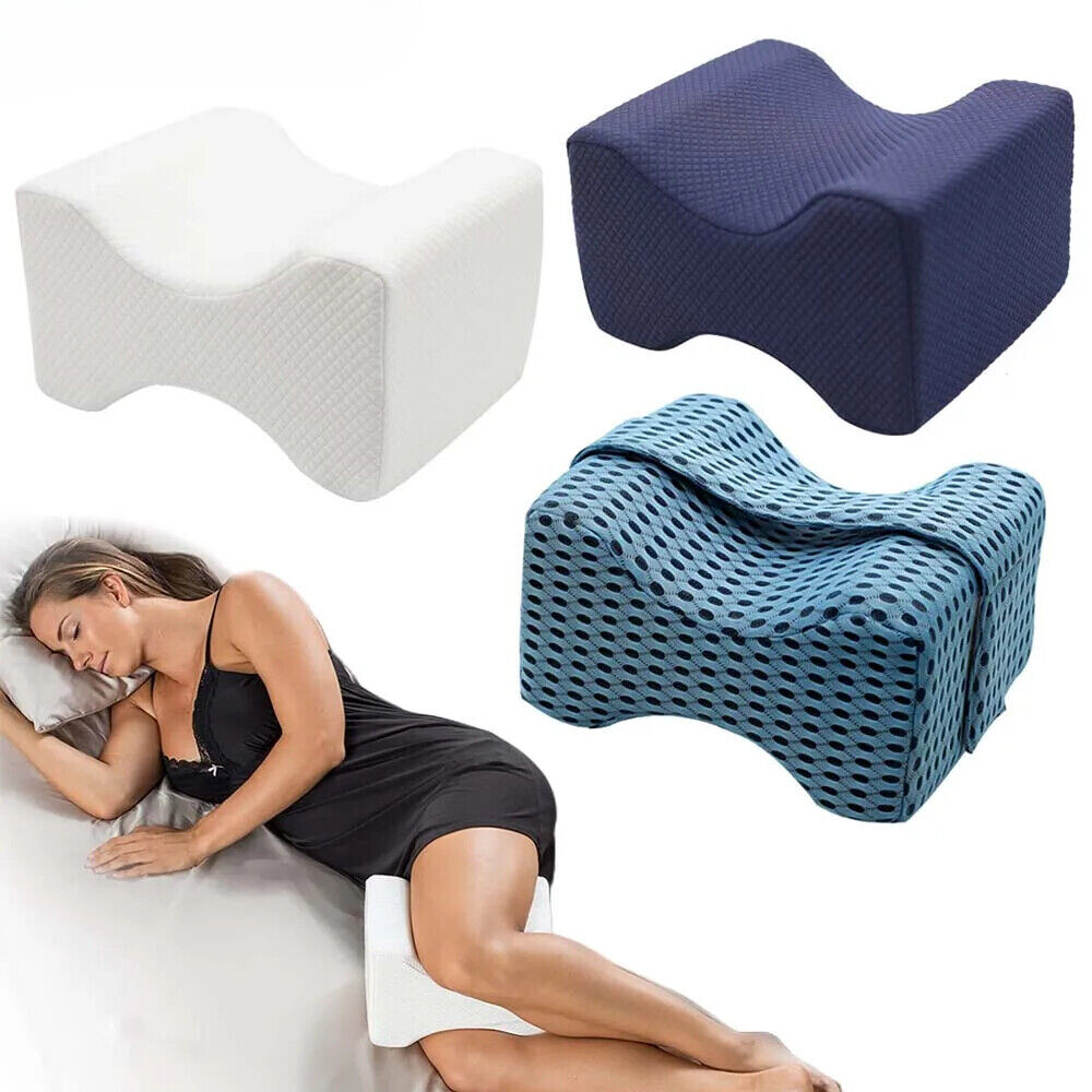 Memory Foam Knee Pillow for Side Sleepers – Back & Sciatica Pain Relief  