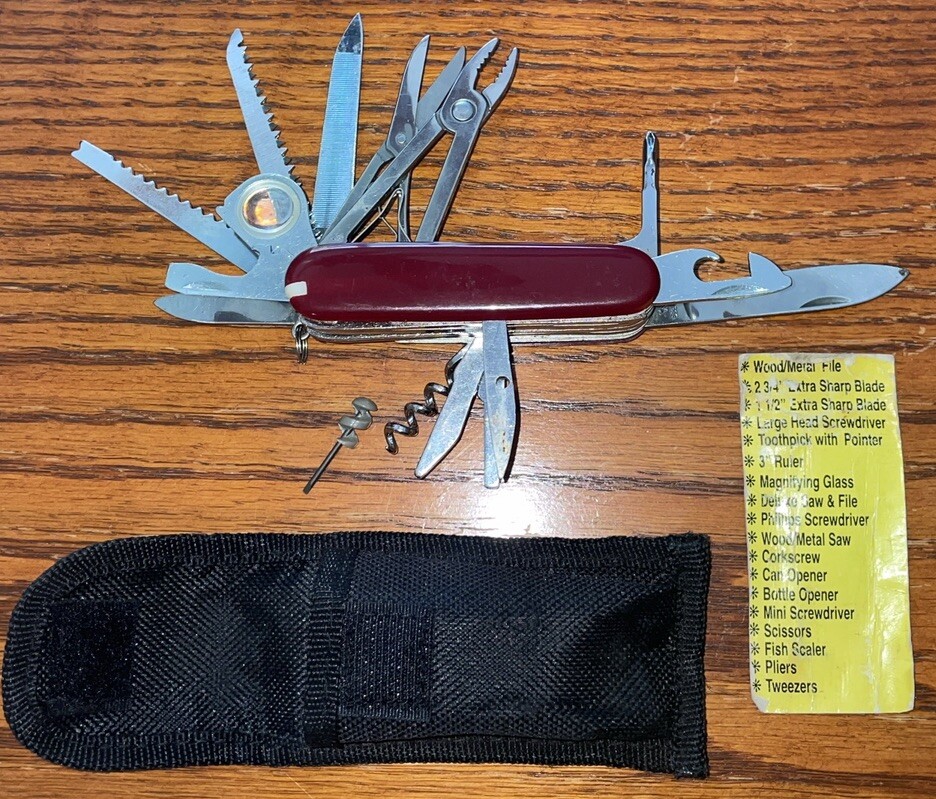 Used 18-in-1 Stainless Multi-Tool Tactical Army Knife for Outdoor Survival