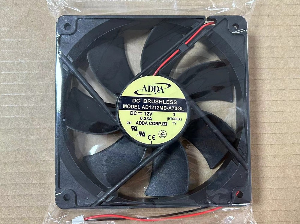 for ADDA 12cm 120X120X25MM 12v 0.33A AD1212MB-A71GL chassis mute power fan