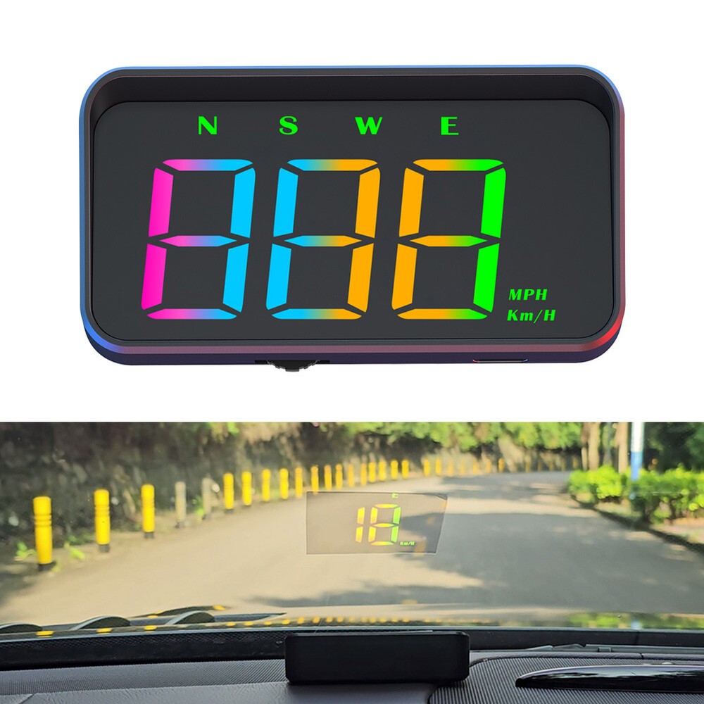 M2S Digital HUD GPS Speedometer with Color Projection and Large Font Display
