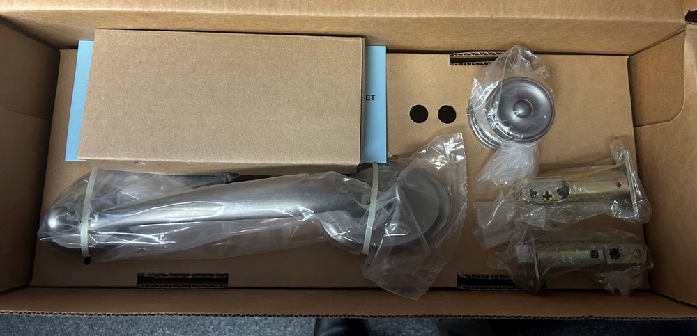 Emtek Single Cylinder Deadbolt Saratoga Handle Set w/Waverly Knob