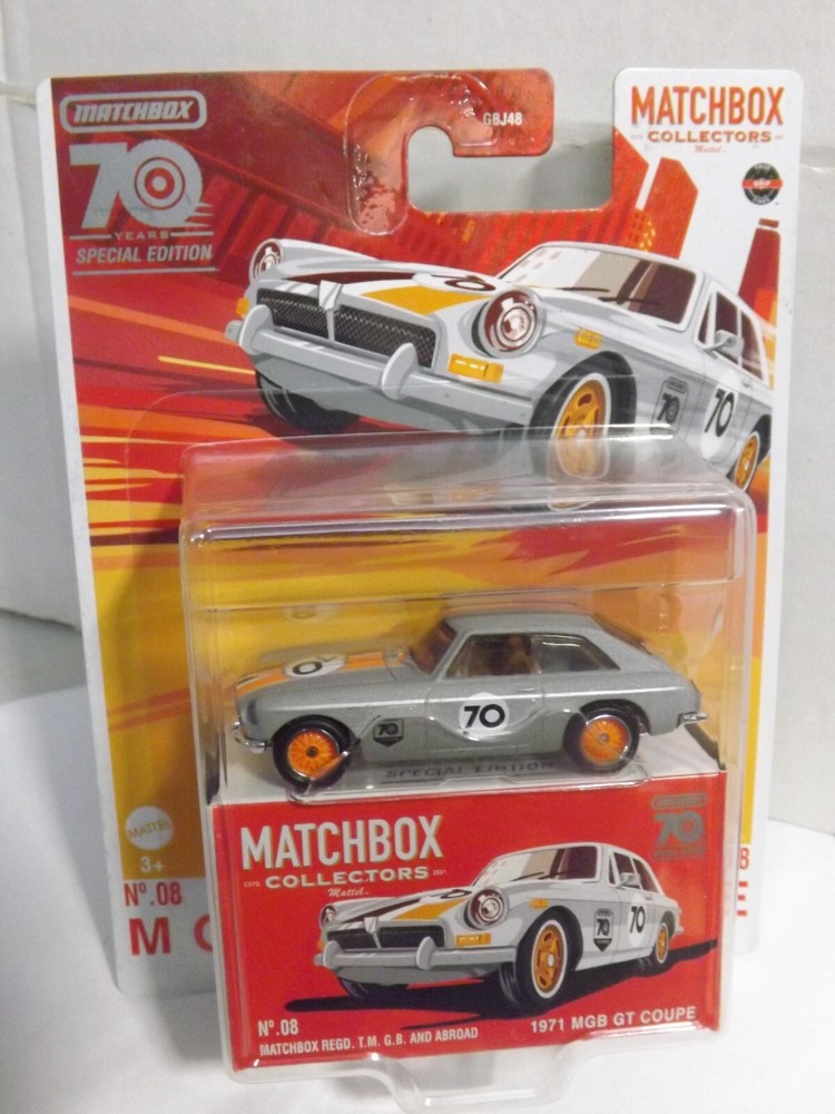 2022 Matchbox 70th Special Edition  1971 MGB GT Coupe No. 8