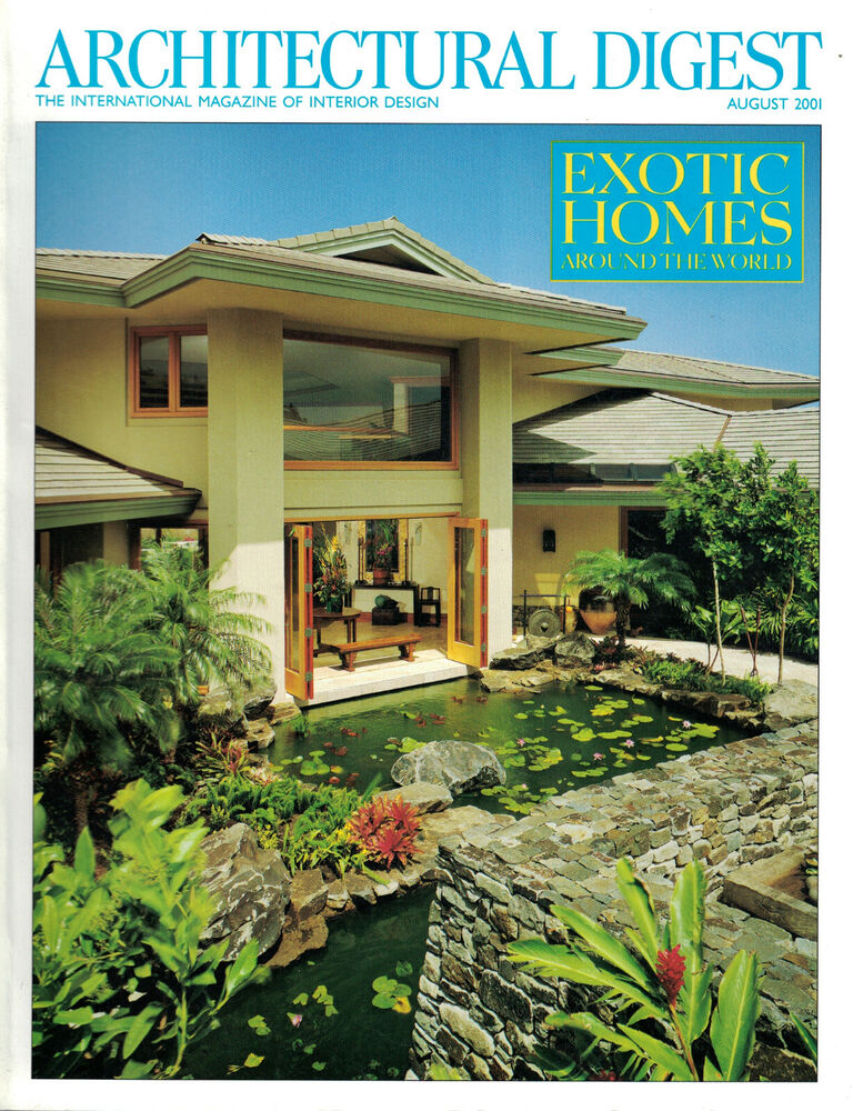 Architectural Digest August 2001 Exotic Homes Around the World