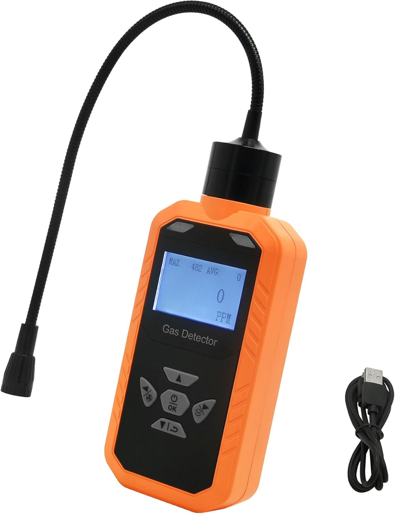 Combustible Gas Detector, Portable Gas Leak Detector with LCD Display, Locate So