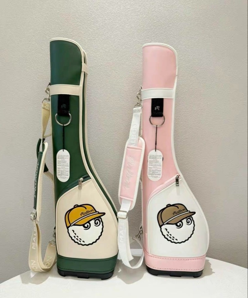 Malbon Golf Classic Self-Standing Half Bag in Green or Pink - Japan Import