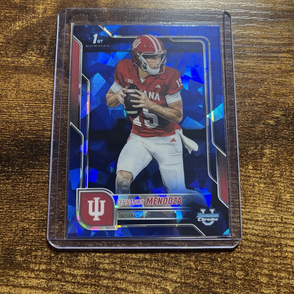 2025 Bowman U Chrome Sapphire Edition FERNANDO MENDOZA Indiana Hoosiers!!