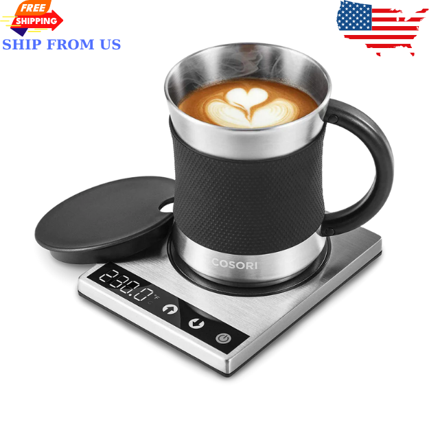 COSORI Coffee Warmer Mug for Hot Drinks – Stay Warm Longer