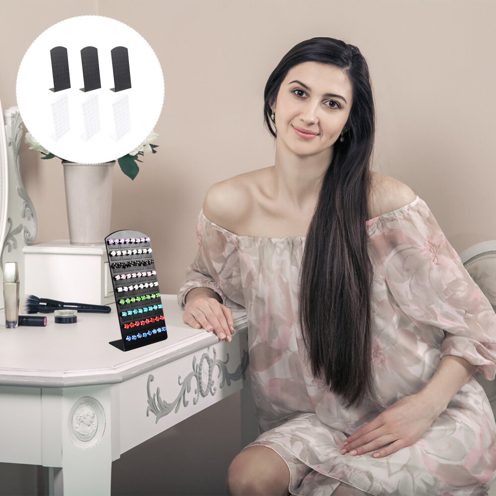 6 Pcs L Shaped Earring Rack Earring Display Rack Ear Stud Rack