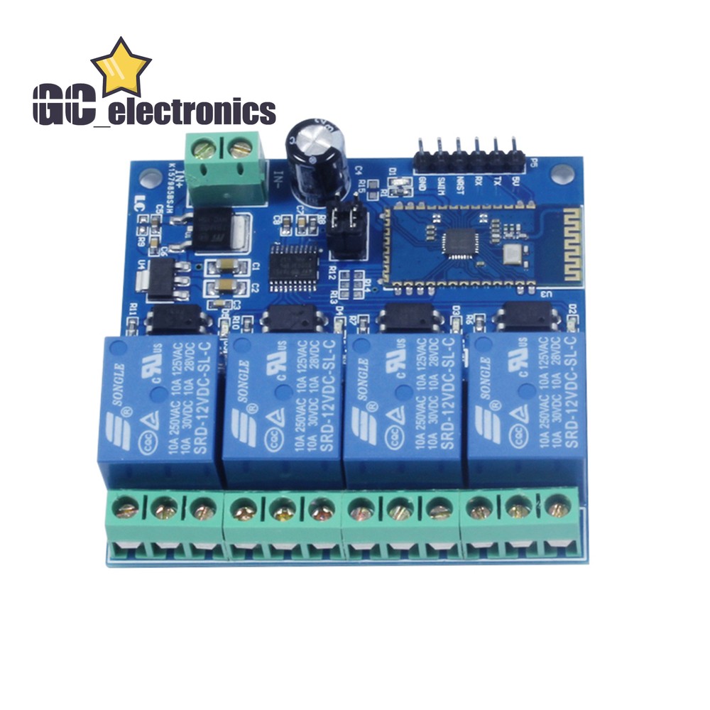 12V 4Way Bluetooth Relay Module Smart Home Mobile APP Remote Control Switch A3GU