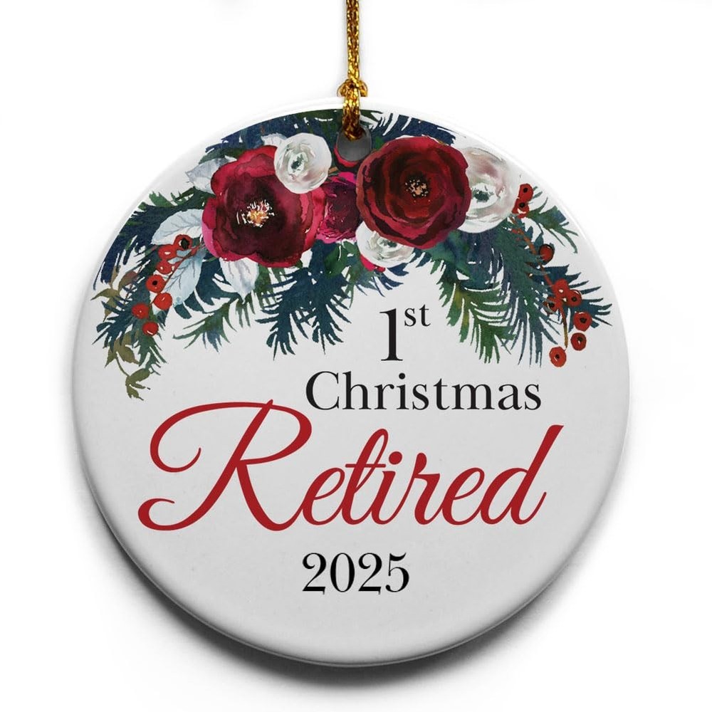 1st Retired Christmas Ceramic Tree Ornament Collectible Holiday Keepsake