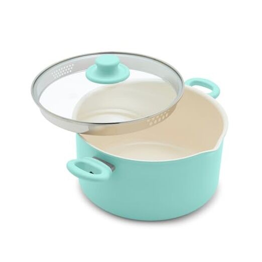 GreenLife 6-Quart Ceramic Nonstick Turquoise Olla Pot