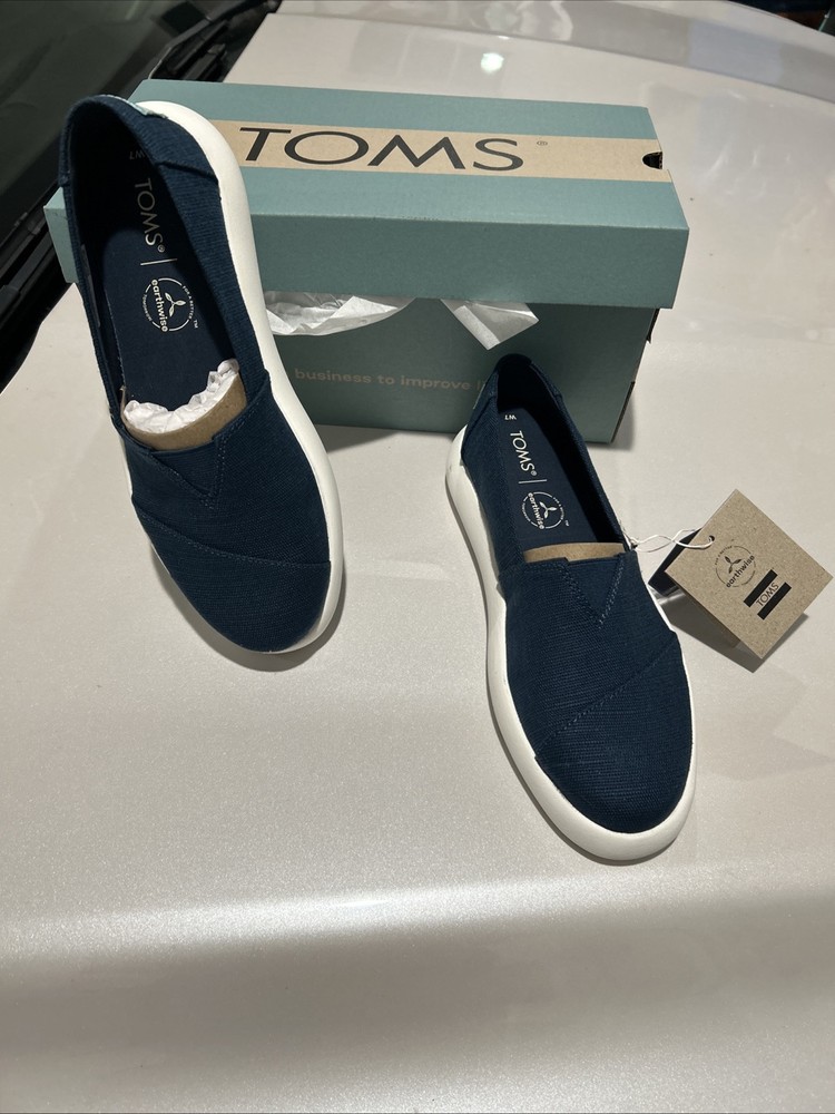 Toms Alpargata Navy Canvas Women’s Size 7