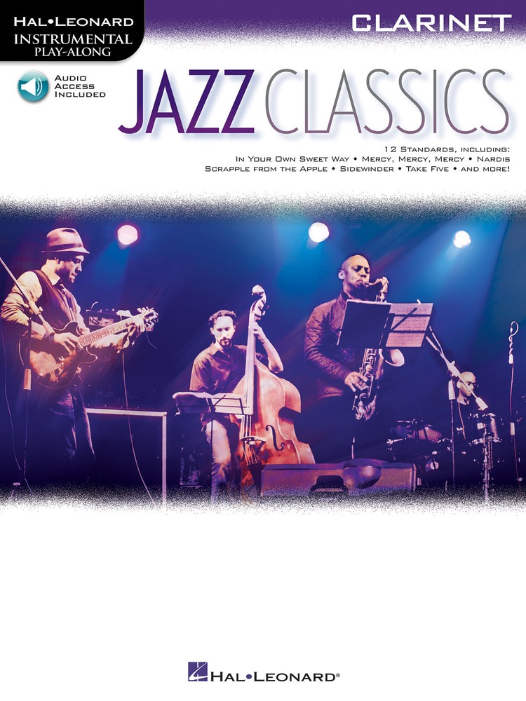 Jazz Classics for Clarinet Solo Sheet Music 12 Song Play-Along Book Online Audio