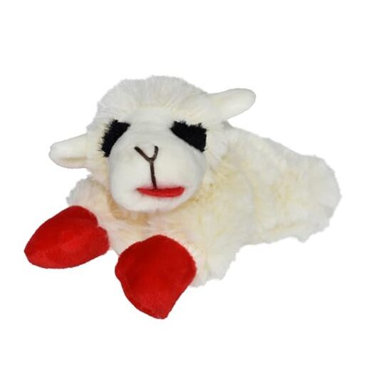 Multipet INTERNATIONAL 843140 Lambchop Plush Squeak Toy Mini for Pets, 6