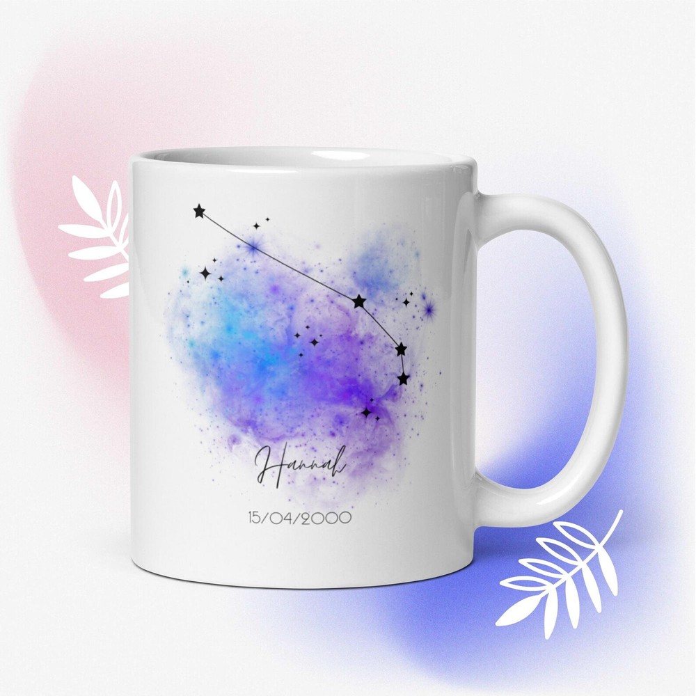 Custom Aries Zodiac Mug with Personalized Constellation Design