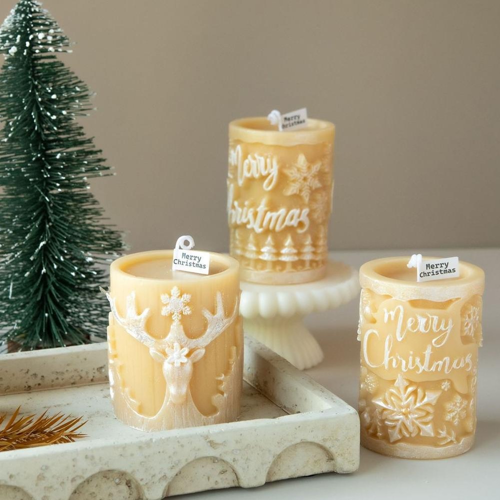 Christmas Scented Candles Gift Wax Candle for Home Cute Holiday Gifts/