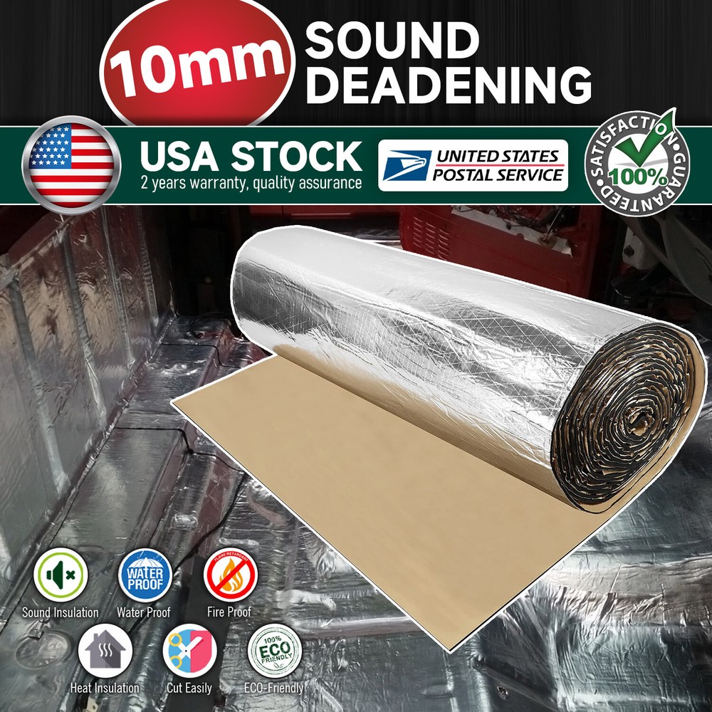 10mm Self-Adhesive Car Sound Deadener Heat Noise Insulation Foam Mat  