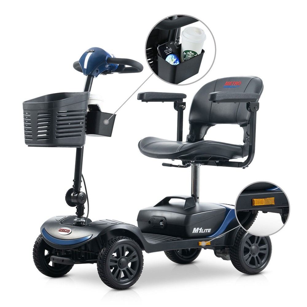 Total New Foldable Perfect Travel Transformer 4 wheel Electric Mobility Scooter