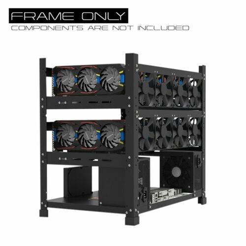 12GPU Open Frame Mining Rig Frame Chassis for Cryptocurrency - Used Great Condit-image