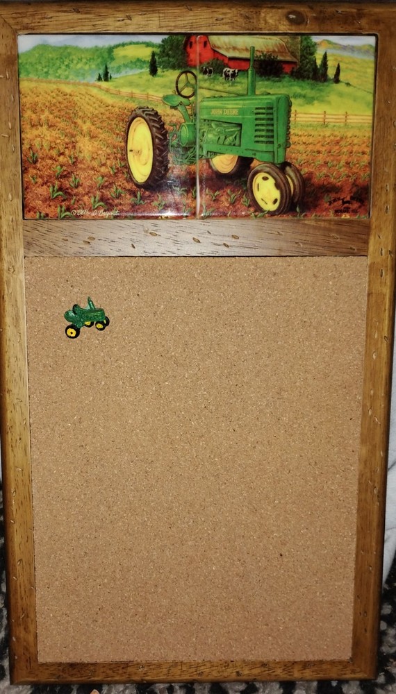 John Deere Tractor Themed Cork Pin Board