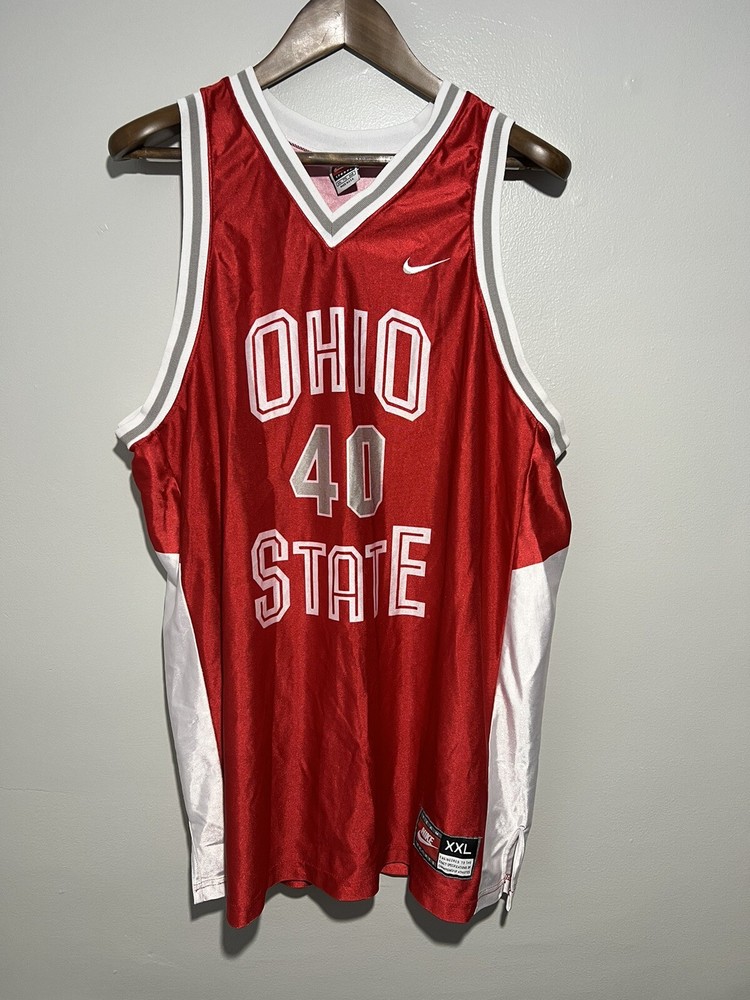 Vintage 90s Ohio State Buckeyes Nike NCAA Basketball Jersey Size 2XL #40 XXL OSU Retro College Sports Fan Apparel