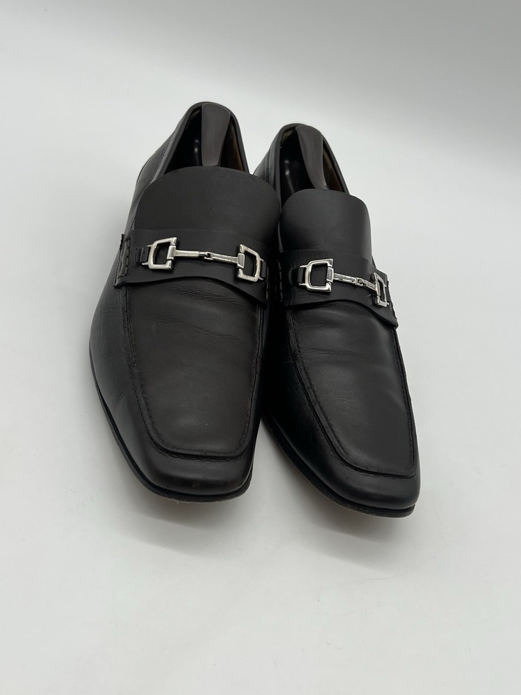 Gucci 256345 Florence Men’s Sz Uk 9 Sz US 10 Dark Brown Leather Horsebit Loafers