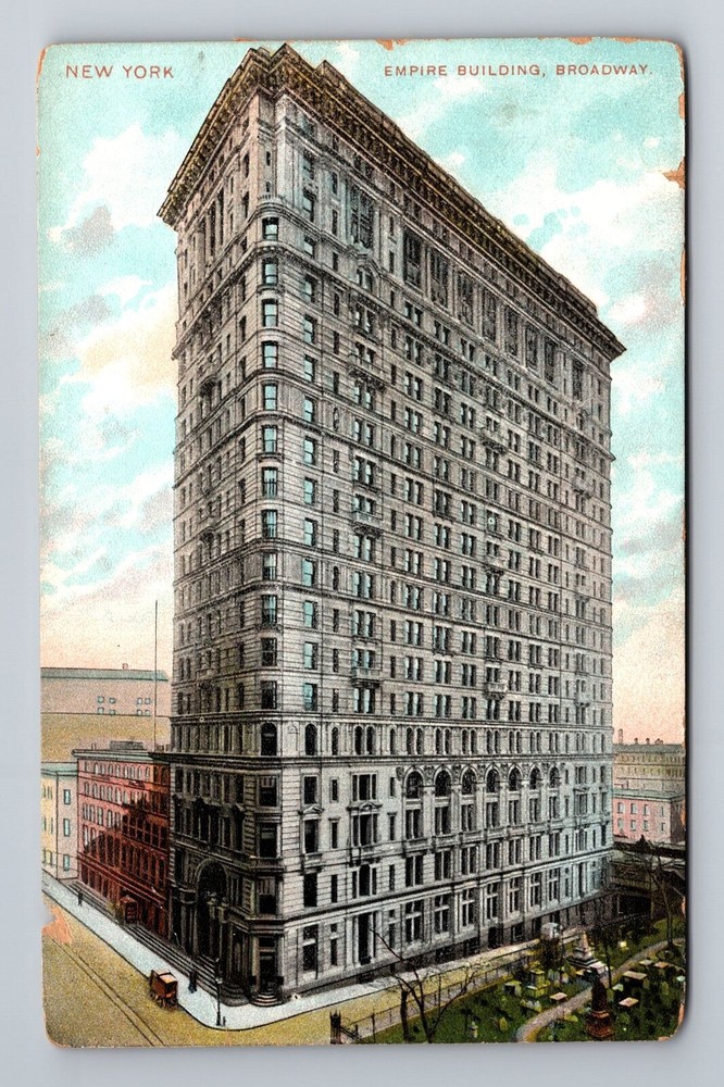 New York City NY, Empire Building Broadway, Vintage Postcard