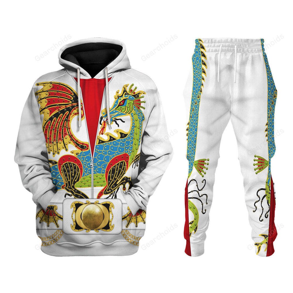 Elvis Presley The Dragon Outfit Black - Costume Cosplay Hoodie Sweatshirt