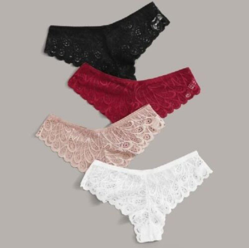 Women's Lace Underwear Sexy Sporty Low-slung Seamless Briefs Lace Women's Thong