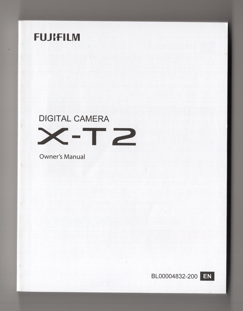 Fuji X-T2 Genuine English Instruction Manual User Guide