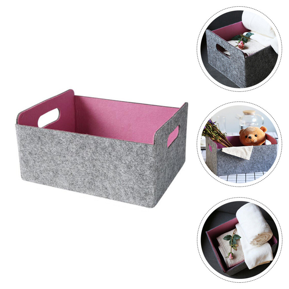 Hanging Bedside Storage Basket Felt Material Foldable
