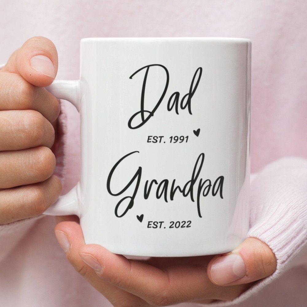 Promoted To Grandpa Gift Dad To Grandpa Custom New Grandfather Gift New Papa