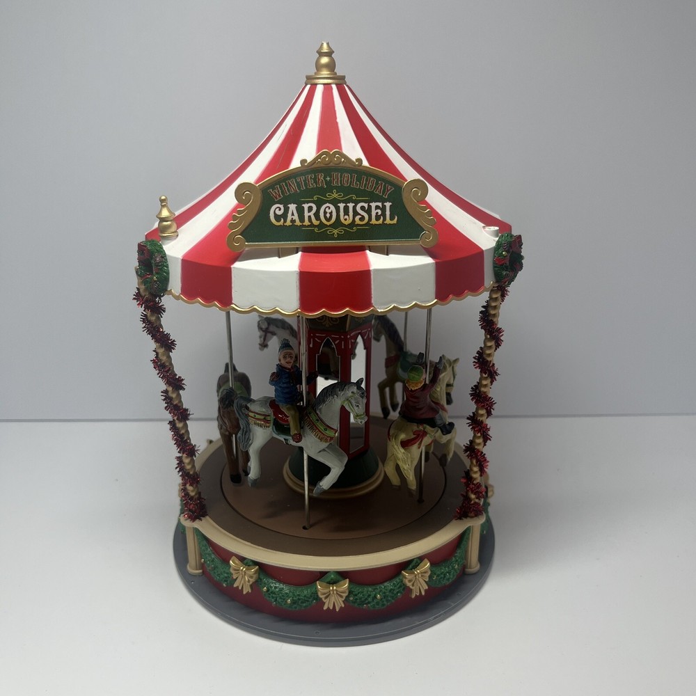 Lemax Christmas Cheer Carousel Carnival Village Sights & Sounds (Untested)