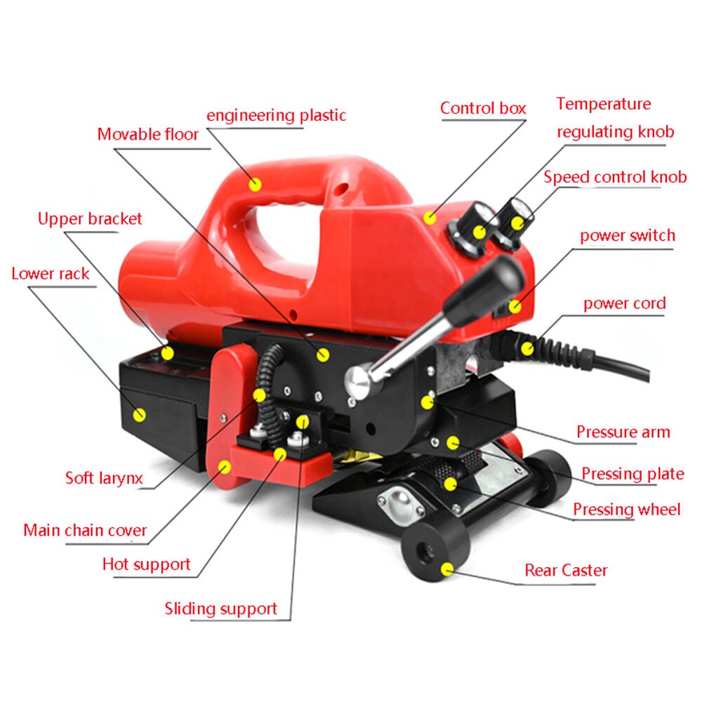 800W Hot Wedge Welder for HDPE PVC EVA Geomembrane Plastic Welding