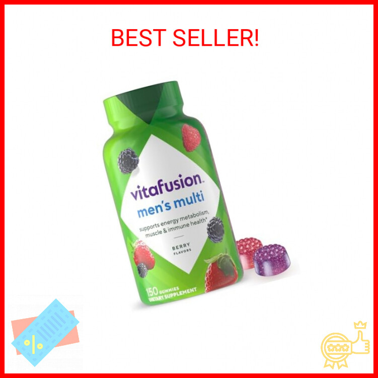 vitafusion Adult Gummy Vitamins for Men, Berry Flavored Daily Multivitamins for