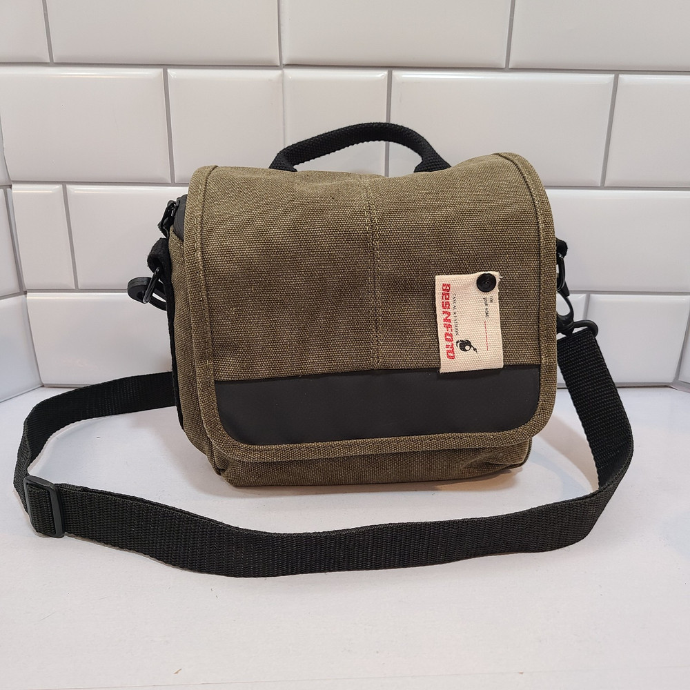 Besnfoto Army Green Canvas Camera Bag Belt Strap Shoulder Strap