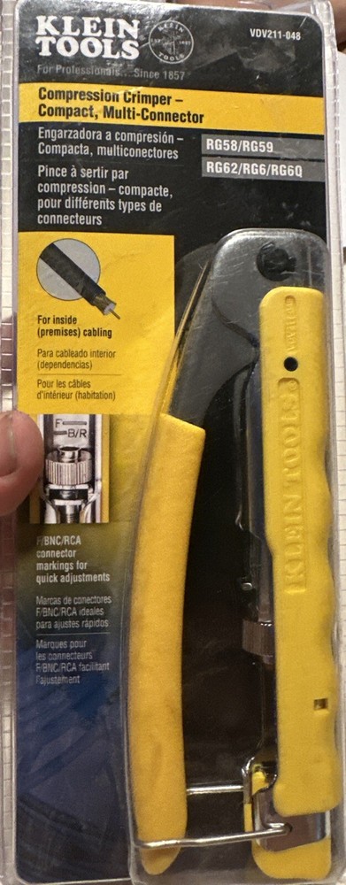 Klein Tools VDV211-048 Compression Crimper Compact Multi- Connector