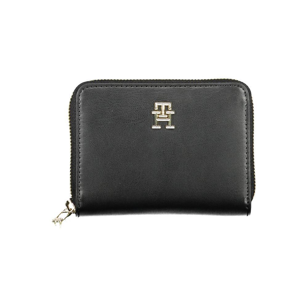 Tommy Hilfiger Black Polyester RFID Blocking Slim Wallet