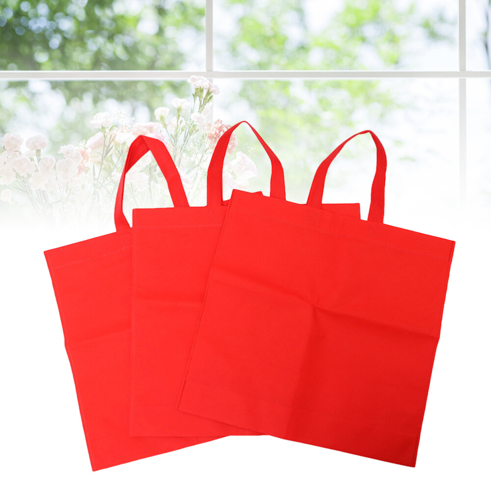 12 Pcs Eco-friendly Non-woven Fabric Grocery Bags Portable Heavy Duty Shopping