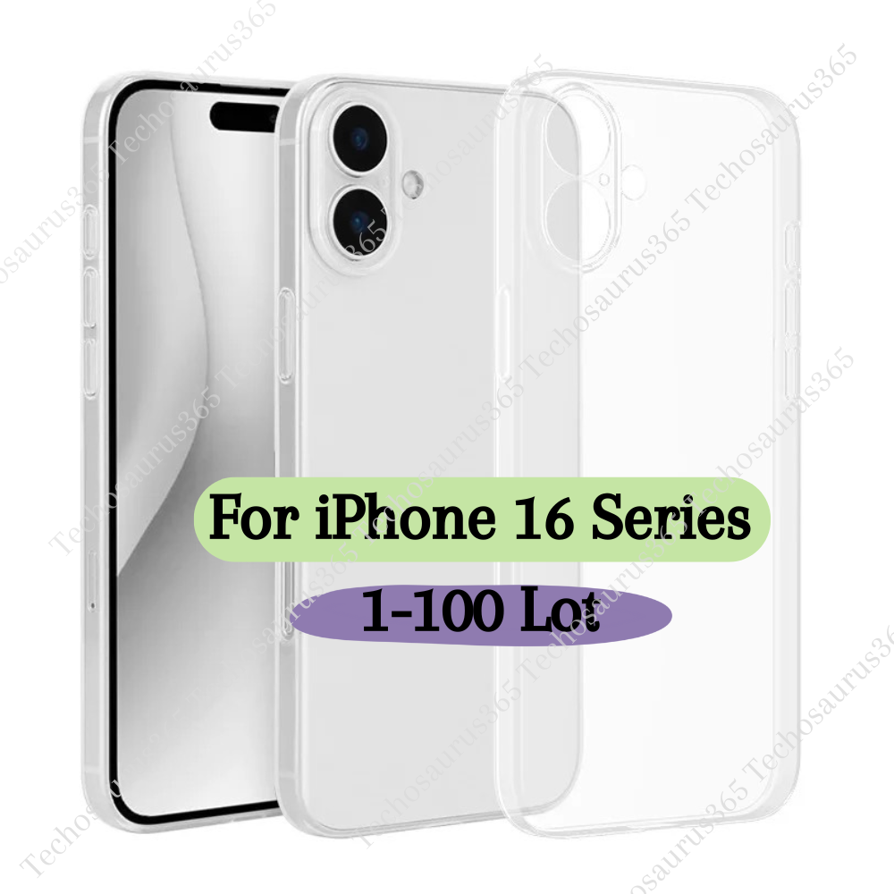 Wholesale Bulk Shockproof Clear Case Cover Lot For iPhone 16/16 Plus/16 Pro Max
