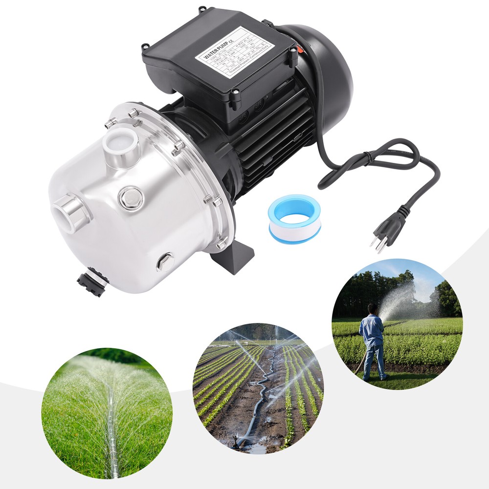 1.2HP 110V Shallow Well Jet Pump, Lawn Irrigation Pump for Home Farm Garden Lawn
